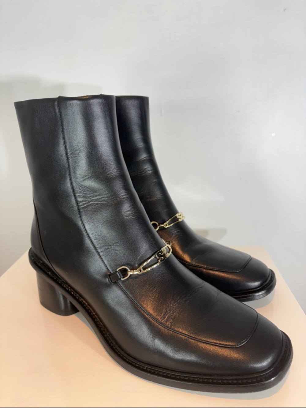 Sandro Women's Amber Square Toe Block Heel Ankle boots size 41 - Picture 14 of 16
